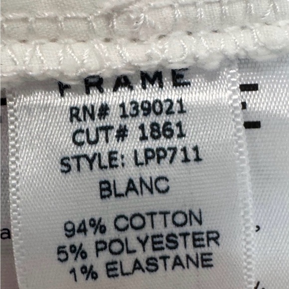 Frame Denim le Slim Palazzo in white “le blanc” Women's Wide-Leg White Trousers - Picture 4 of 5